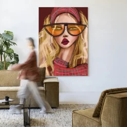 Urban Cotton Wandkleden|Wandkleed Im A 90s Girl in maat en frame naar keuze