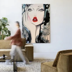 Urban Cotton Wandkleden|Wandkleed Kate Moss Forever in maat en frame naar keuze