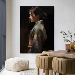 Urban Cotton Wandkleden|Wandkleed Kimono Tales in maat en frame naar keuze