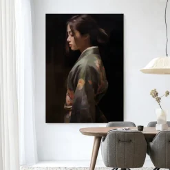 Urban Cotton Wandkleden|Wandkleed Kimono Tales in maat en frame naar keuze