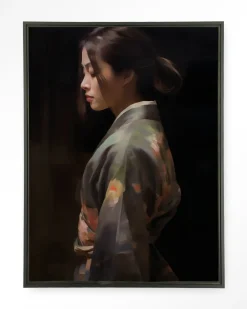 Urban Cotton Wandkleden|Wandkleed Kimono Tales in maat en frame naar keuze