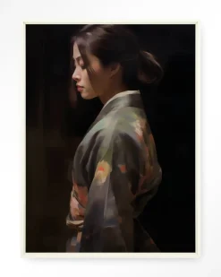 Urban Cotton Wandkleden|Wandkleed Kimono Tales in maat en frame naar keuze