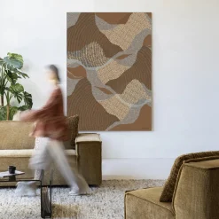 Urban Cotton Wandkleden|Wandkleed La Ondas 1 in maat en frame naar keuze