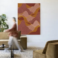 Urban Cotton Wandkleden|Wandkleed La Ondas in maat en frame naar keuze