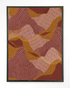 Urban Cotton Wandkleden|Wandkleed La Ondas in maat en frame naar keuze