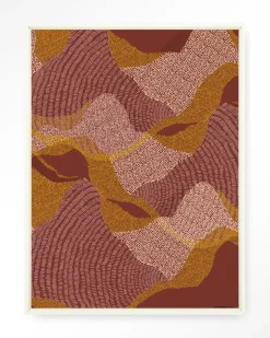 Urban Cotton Wandkleden|Wandkleed La Ondas in maat en frame naar keuze