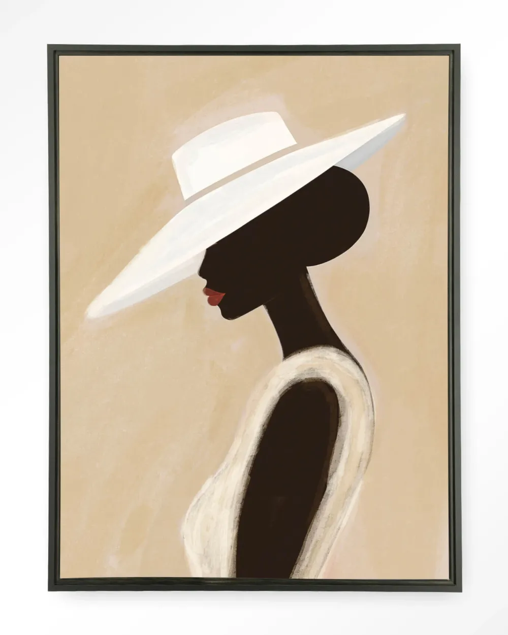 Urban Cotton Wandkleden|Wandkleed Lady in maat en frame naar keuze