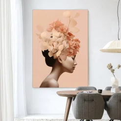 Urban Cotton Wandkleden|Wandkleed Leave Crown in maat en frame naar keuze