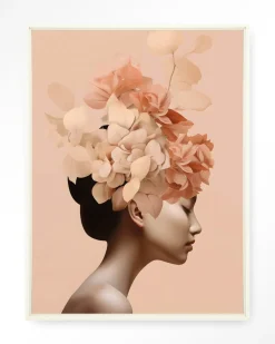 Urban Cotton Wandkleden|Wandkleed Leave Crown in maat en frame naar keuze