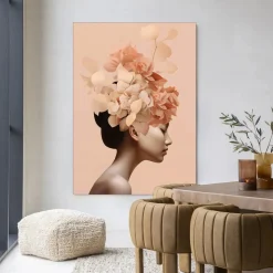 Urban Cotton Wandkleden|Wandkleed Leave Crown in maat en frame naar keuze