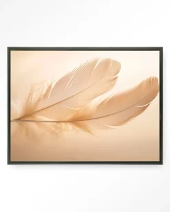 Urban Cotton Wandkleden|Wandkleed Light Feather in maat en frame naar keuze