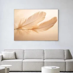 Urban Cotton Wandkleden|Wandkleed Light Feather in maat en frame naar keuze