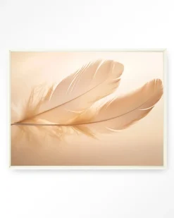 Urban Cotton Wandkleden|Wandkleed Light Feather in maat en frame naar keuze