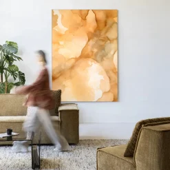 Urban Cotton Wandkleden|Wandkleed Liquid Cinnamon in maat en frame naar keuze