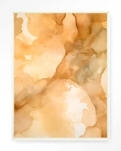 Urban Cotton Wandkleden|Wandkleed Liquid Cinnamon in maat en frame naar keuze