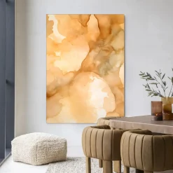 Urban Cotton Wandkleden|Wandkleed Liquid Cinnamon in maat en frame naar keuze