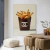 Urban Cotton Wandkleden|Wandkleed Luxury Fries in maat en frame naar keuze