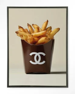 Urban Cotton Wandkleden|Wandkleed Luxury Fries in maat en frame naar keuze