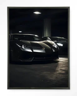 Urban Cotton Wandkleden|Wandkleed Luxury Garage in maat en frame naar keuze