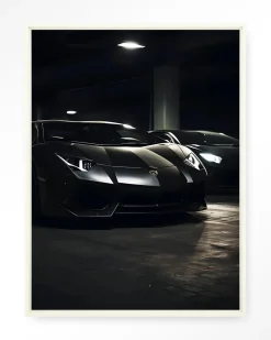 Urban Cotton Wandkleden|Wandkleed Luxury Garage in maat en frame naar keuze