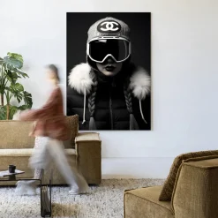 Urban Cotton Wandkleden|Wandkleed Luxury Snow Girl in maat en frame naar keuze