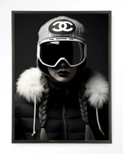 Urban Cotton Wandkleden|Wandkleed Luxury Snow Girl in maat en frame naar keuze