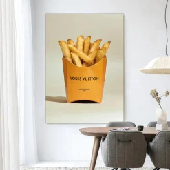 Urban Cotton Wandkleden|Wandkleed LV Fries in maat en frame naar keuze