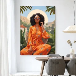 Urban Cotton Wandkleden|Wandkleed Mia in maat en frame naar keuze