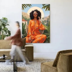 Urban Cotton Wandkleden|Wandkleed Mia in maat en frame naar keuze