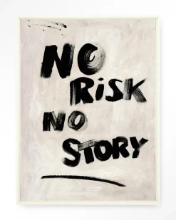 Urban Cotton Wandkleden|Wandkleed No Risk, No Story in maat en frame naar keuze