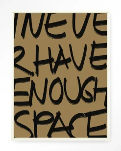 Urban Cotton Wandkleden|Wandkleed No Space in maat en frame naar keuze