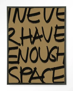 Urban Cotton Wandkleden|Wandkleed No Space in maat en frame naar keuze