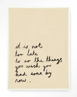 Urban Cotton Wandkleden|Wandkleed Not Too Late in maat en frame naar keuze