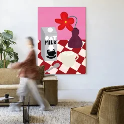 Urban Cotton Wandkleden|Wandkleed Oatmilk Morning in maat en frame naar keuze