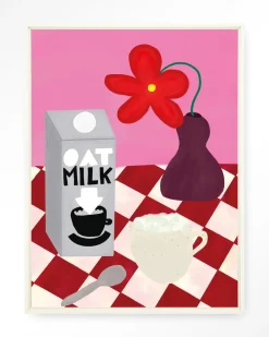 Urban Cotton Wandkleden|Wandkleed Oatmilk Morning in maat en frame naar keuze