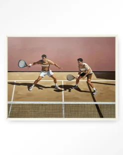 Urban Cotton Wandkleden|Wandkleed Padel Court in maat en frame naar keuze