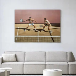 Urban Cotton Wandkleden|Wandkleed Padel Court in maat en frame naar keuze