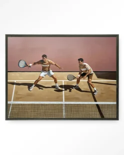 Urban Cotton Wandkleden|Wandkleed Padel Court in maat en frame naar keuze