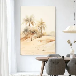 Urban Cotton Wandkleden|Wandkleed Palm Dust in maat en frame naar keuze