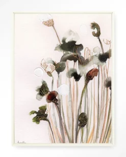 Urban Cotton Wandkleden|Wandkleed Pastel Flowers 2 in maat en frame naar keuze