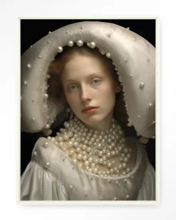 Urban Cotton Wandkleden|Wandkleed Pearl Princess in maat en frame naar keuze