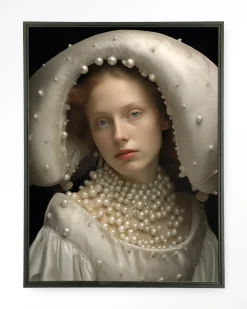 Urban Cotton Wandkleden|Wandkleed Pearl Princess in maat en frame naar keuze