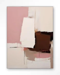 Urban Cotton Wandkleden|Wandkleed Pink Fields in maat en frame naar keuze