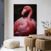 Urban Cotton Wandkleden|Wandkleed Pink Flamingo in maat en frame naar keuze