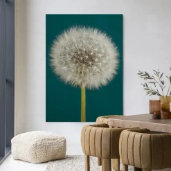 Urban Cotton Wandkleden|Wandkleed Pluizige Paardenbloem in maat en frame naar keuze