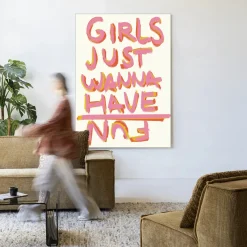 Urban Cotton Wandkleden|Wandkleed P.S Written By A Girl in maat en frame naar keuze