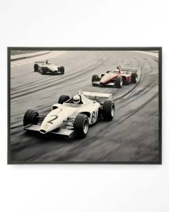 Urban Cotton Wandkleden|Wandkleed Race Track in maat en frame naar keuze