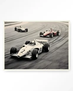 Urban Cotton Wandkleden|Wandkleed Race Track in maat en frame naar keuze