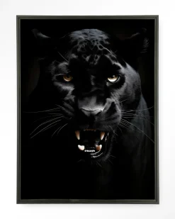 Urban Cotton Wandkleden|Wandkleed Rawr Panther in maat en frame naar keuze