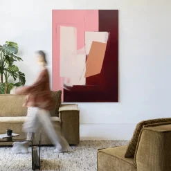 Urban Cotton Wandkleden|Wandkleed Red Fields in maat en frame naar keuze